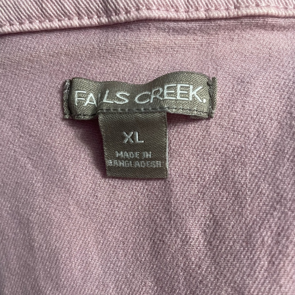 Falls Creek Snap Button Cotton Oversized Denim Jacket size XL - Picture 7 of 7